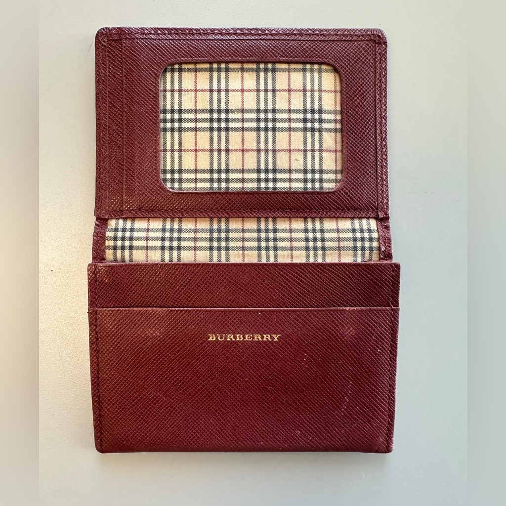 Burberry Red Leather Card Case